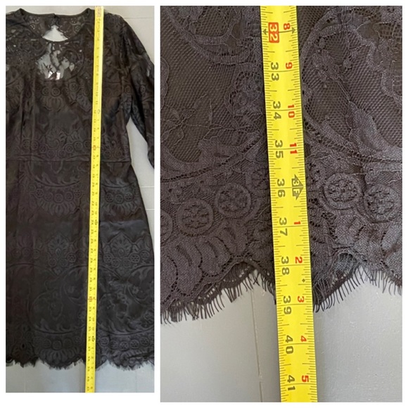 NWT BB DAKOTA Jayce Lace Black Sheath Party Cocktail Dress Size 14 - Picture 10 of 16